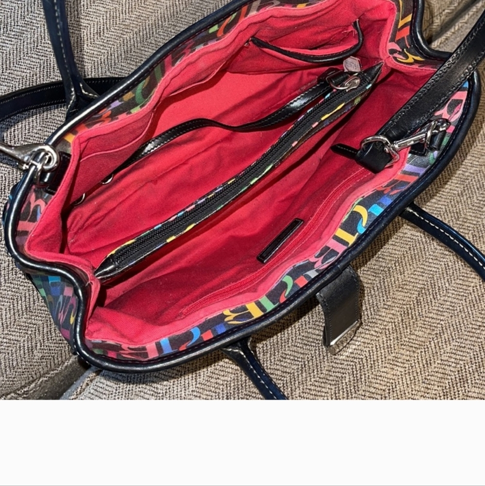 Dooney And Bourke Colorful Db Crossbody Purse Y2k… - image 4